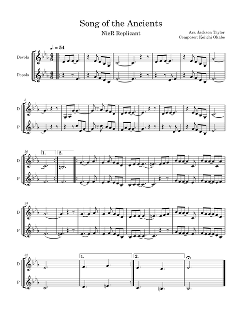 Song of the Ancients ~ Devola – Keiichi Okabe