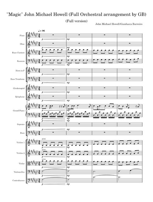 ''Magic'' by John Michael Howell | FULL Orchestral version arr. by -Gianlucca Barreiro-
