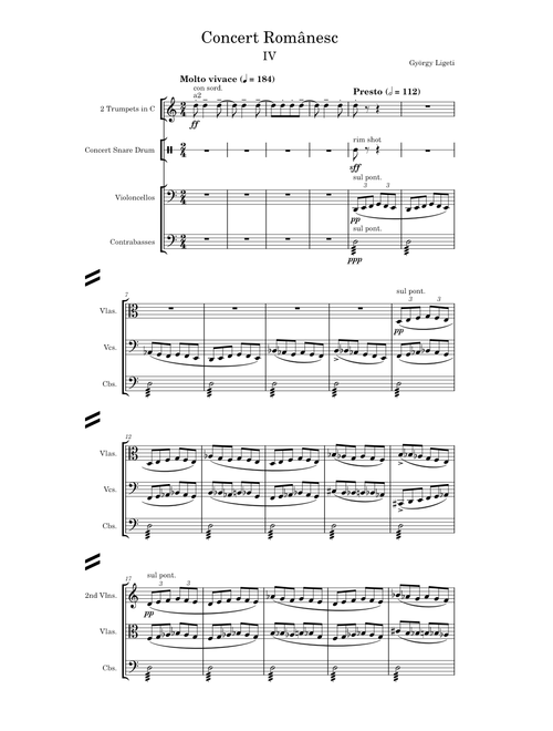 Concert Românesc – György Ligeti Concert Românesc (IV)