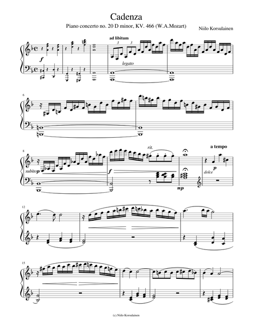 Cadenza (KV. 466, I)