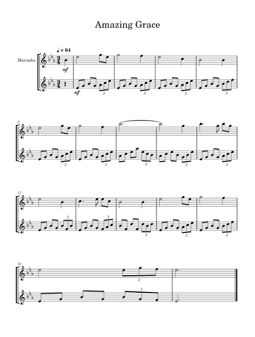 Amazing Grace - New Britain tune – Misc Traditional Amazing Grace