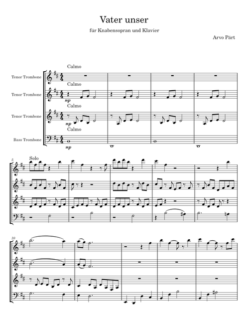 Vater Unser - Arvo Pärt