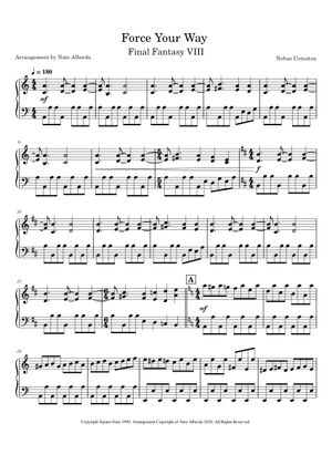 Final Fantasy VIII - Force Your Way Sheet Music for Organ, French