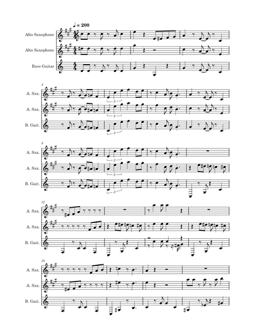 Mario Medley Piano – Masaya Kuzume - Nintendo Nintendo Nintendo_Medley_Sax_Trio