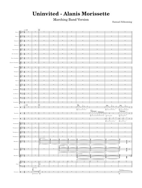 Uninvited by Alanis Morrisette - Marching Band Version