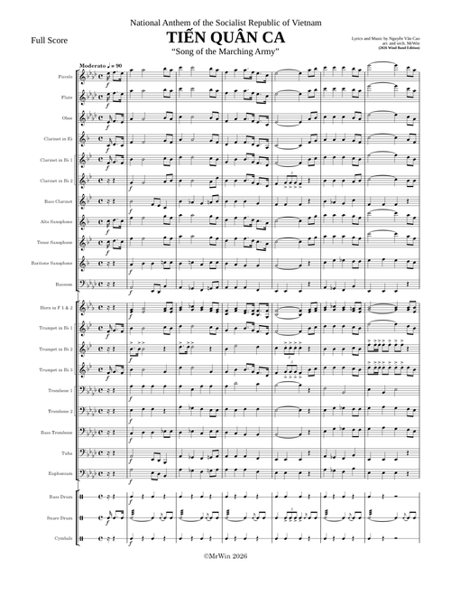 National anthem of Vietnam(Tiến quân ca)/ Quốc ca Việt Nam/เพลงชาติเวียดนาม– Nguyễn Văn Cao