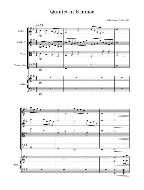 Quintet in E minor