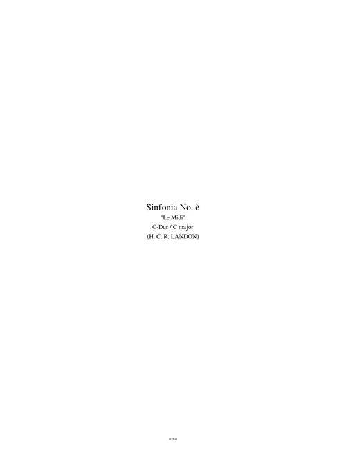 Haydn Symphony No 7
