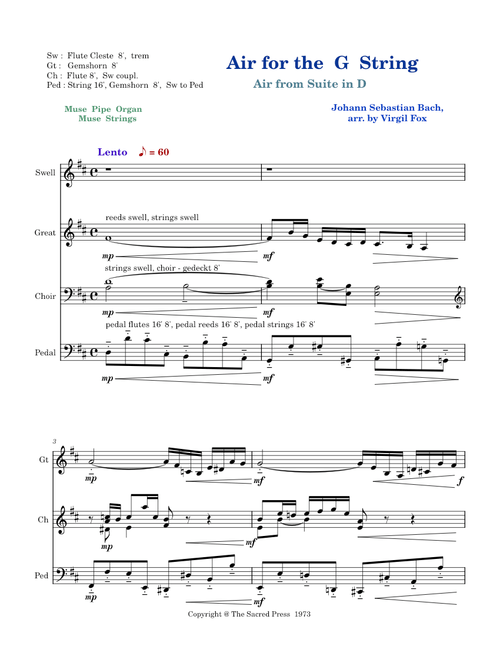 Air for the G String – Johann Sebastian Bach