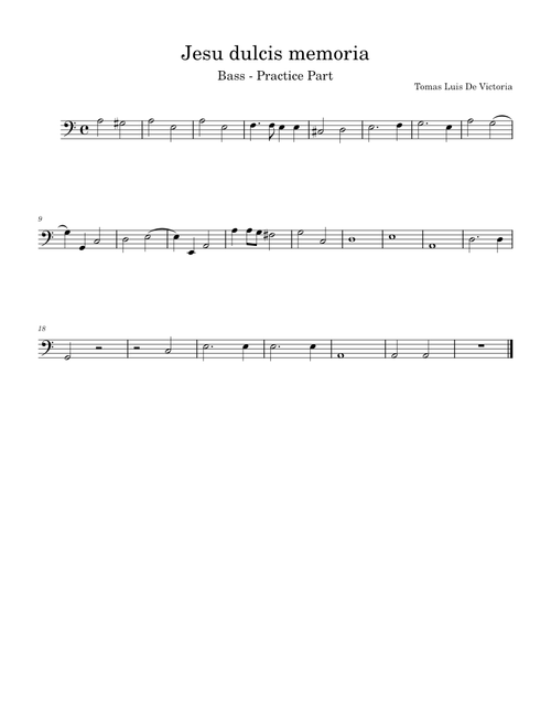 Jesu, dulcis memoria – Tomás Luis de Victoria Jesu dulcis memoria