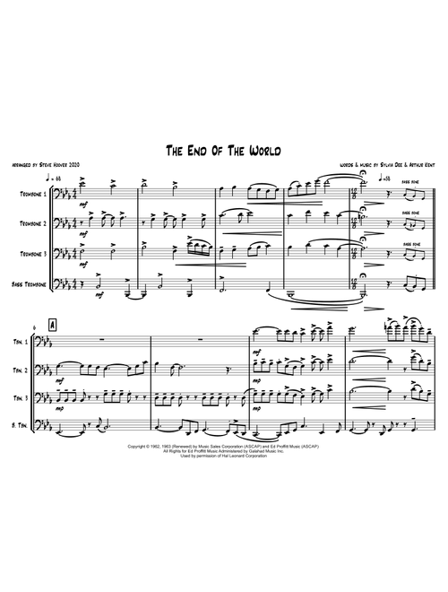 The End Of The World (Arr. Steve Hoover) - The Carpenters (Brass Ensemble)