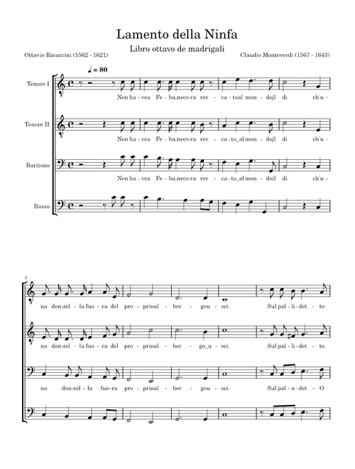 Lamento della ninfa – Claudio Monteverdi