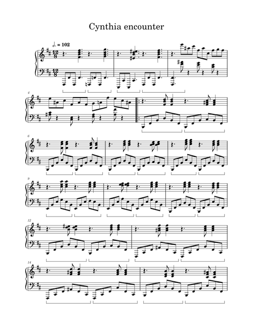 Approaching Champion Cynthia  – Go Ichinose piano