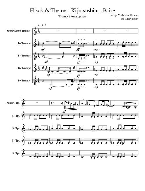 Hisoka's Theme - Trumpet Arrangement