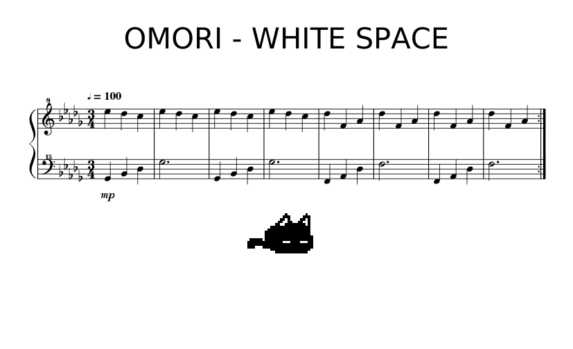 WHITE SPACE OMORI Sheet music for Piano (Solo)