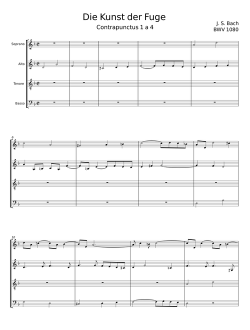 Die Kunst der Fuge, BWV 1080 - Johann Sebastian Bach