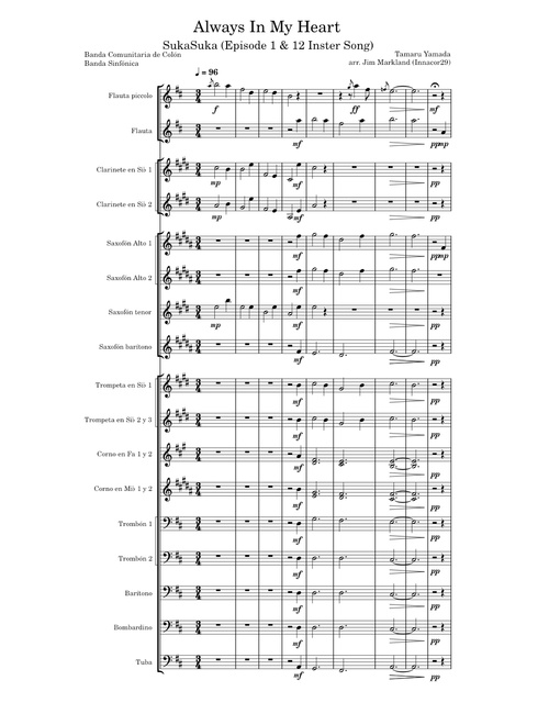 Always In My Heart for Concert Band