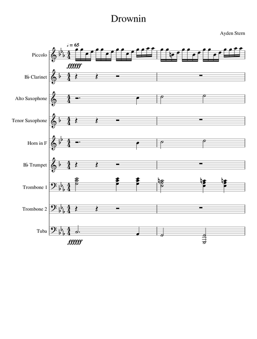 Drowning marching band