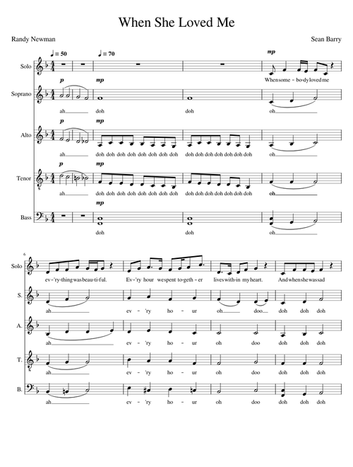 When She Loved Me (Acapella)