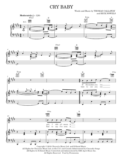 Cry baby - Cee Lo Green (Piano-Vocal-Guitar)