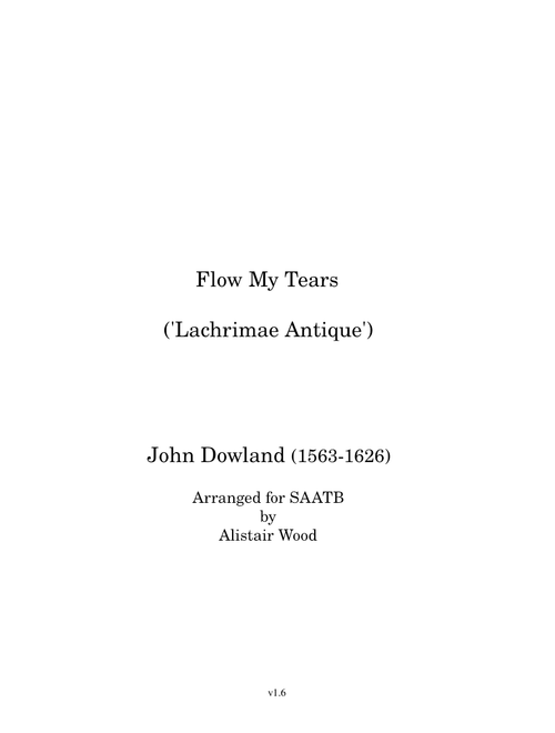 Dowland - Flow My Tears (Lachrimae Antique)
