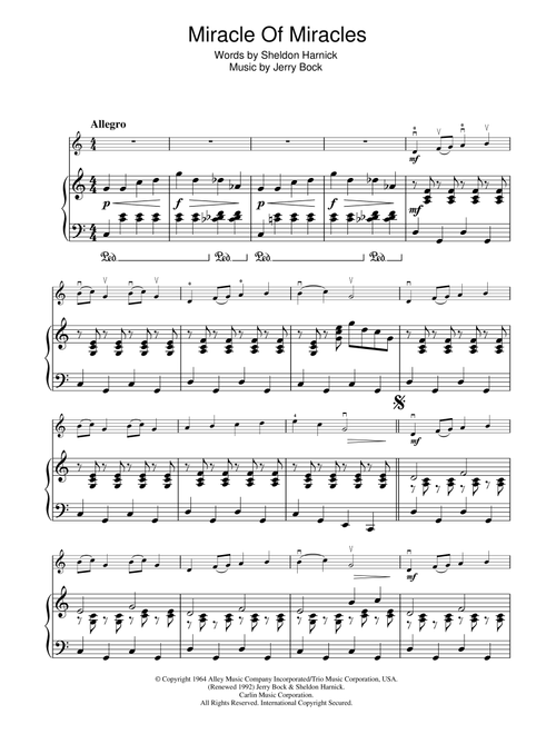 Miracle Of Miracles (from Fiddler On The Roof) - Jerry Bock (Violin Solo)