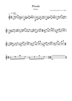 Floods (outro) – Pantera Sheet Music for Piano (Solo) easy