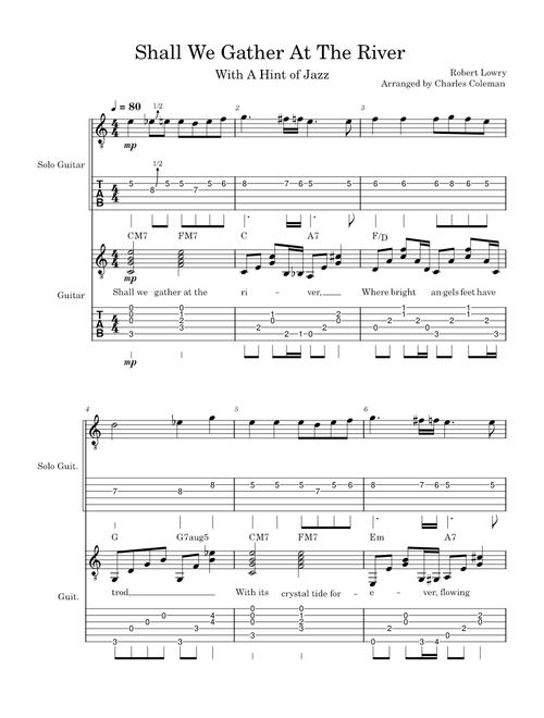 Shall We Gather At The River – Robert Lowry (with a hint of Jazz)