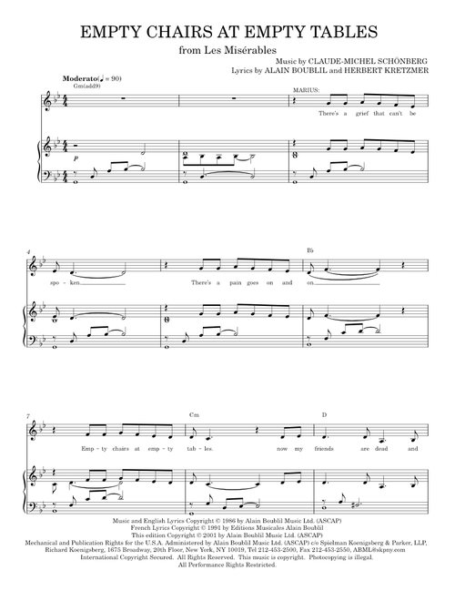 Les Miserables sheet music by Jaime Cadena | Play, print, and