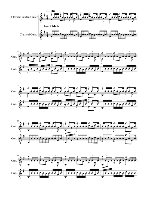 Albeniz Asturias Guitar