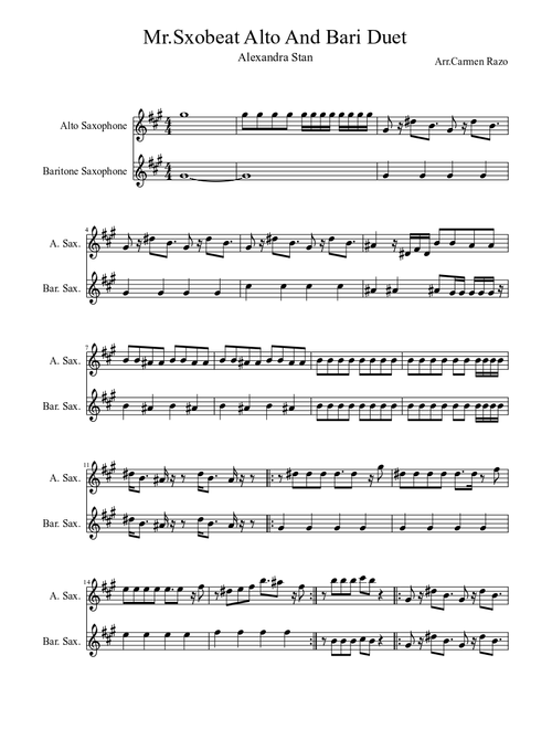 Mr.Saxobeat Alto And Bari Duet