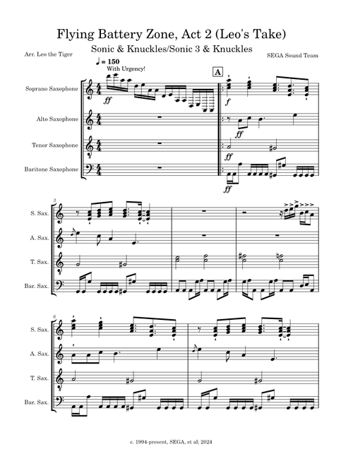 Sonic & Knuckles: Flying Battery Zone (Act 2) - Jun Senoue, SEGA Sound Team