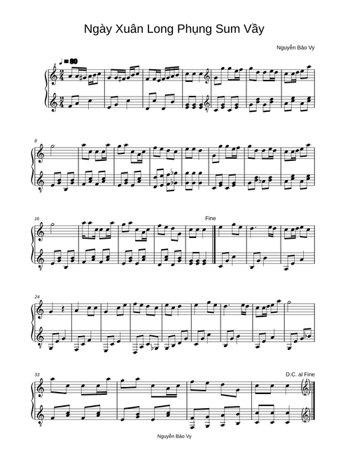 Ngày xuân long phụng sum vầy – Unknown author