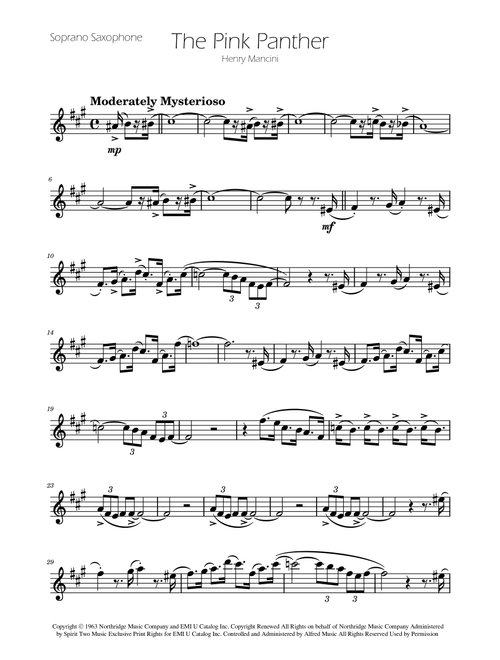 The Pink Panther (Arr. Ygor Nunes Silva) - A Century Of Movie Soundtracks (Soprano Sax Solo)
