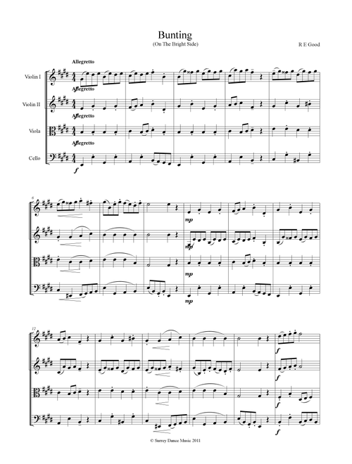 Bunting (On The Bright Side) - Bob Good (String Quartet)