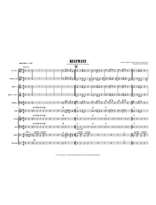 Heatwave (love Is Like A Heatwave) (Arr. Daryl McKenzie) - Martha & The Vandellas (Large Ensemble)
