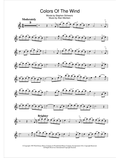 Colors Of The Wind (from Pocahontas) - Vanessa Williams (Violin Solo)