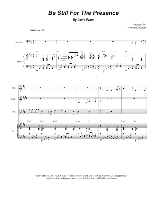 Be Still For The Presence (Arr. Stephen DeCesare) - David Evans (Woodwind Ensemble)