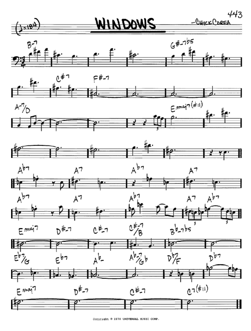 Windows - Chick Corea (Real Book - Melody-Chords)