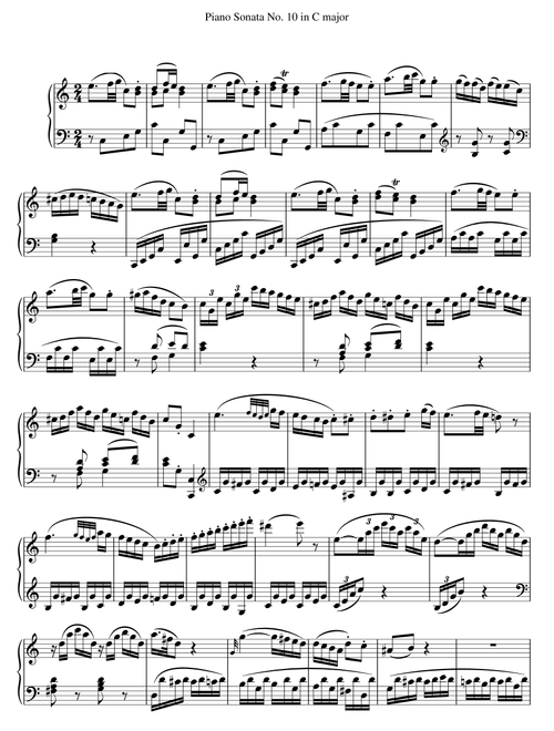 Piano Sonata No. 10 in C Major, K. 330 — III. Allegretto (Arr. Hunter) - Wolfgang Amadeus Mozart (Piano Solo)