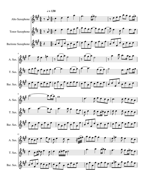 Pokemon R/B/Y Bicycle sax trio