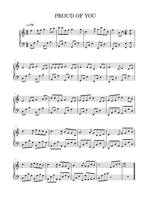 Proud Of You – Allpianoclub