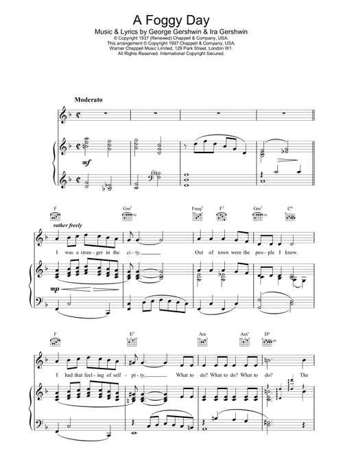 A Foggy Day (In London Town) - Frank Sinatra (Piano-Vocal-Guitar (Piano Accompaniment))