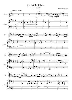 Saxoboe Gabriel's Oboe (For Sax Quartet) Sheet Music for Saxophone alto ...