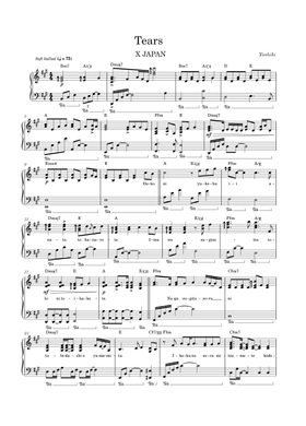 Free X Japan sheet music | Download PDF or print on MuseScore.com