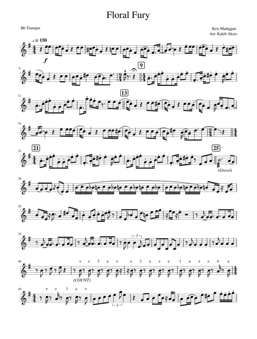 Floral Fury (PLAYABLE FULL TRUMPET SOLO)