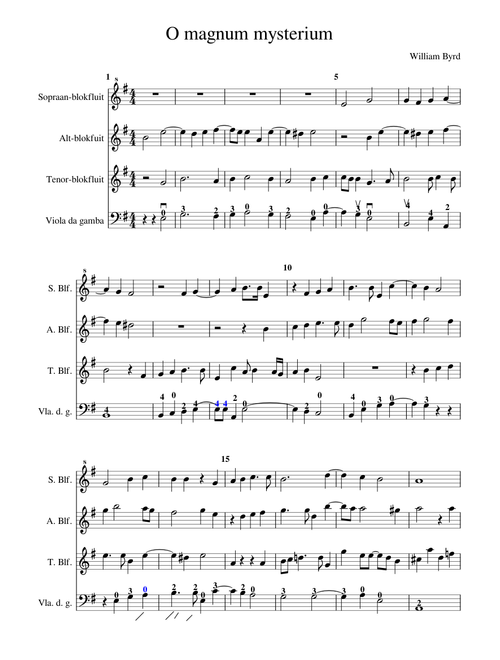 Byrd  O MAGNUM MYSTERIUM William Byrd