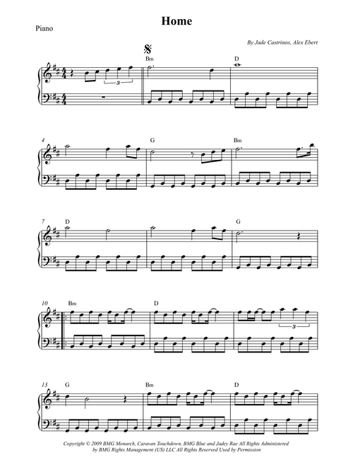 Home (Arr. Wesley S. SIlva) - Edward Sharpe & The Magnetic Zeros (Piano Solo)