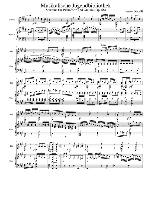 Sonatine für Pianoforte und Gitarre