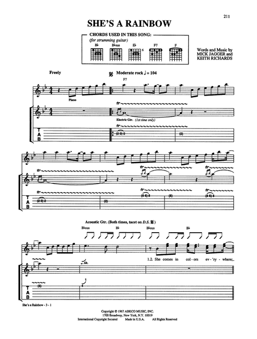 She's A Rainbow - The Rolling Stones (Guitar Tab)